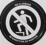 Aufkleber "Nicht darauf treten".