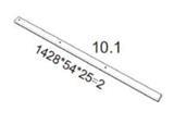 Niedrige Abschlussleiste 1430 cm